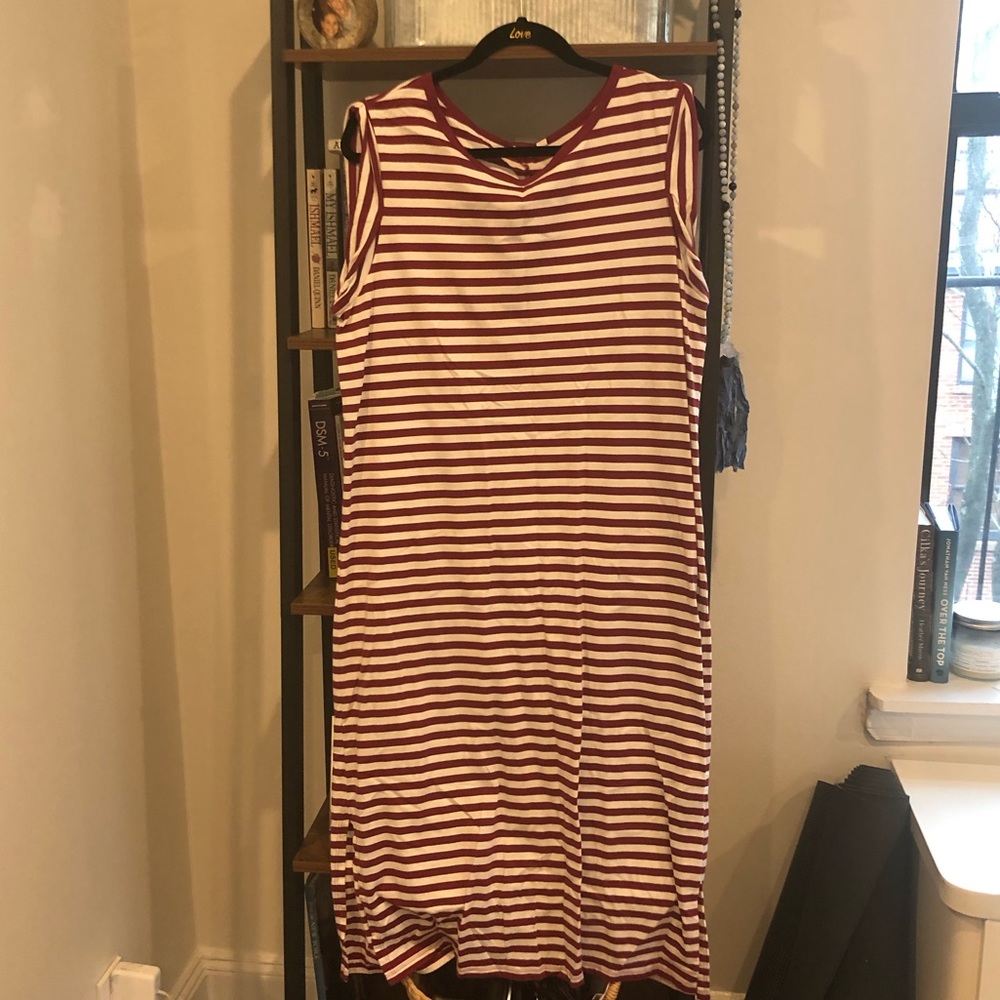 Striped tee shirt dress